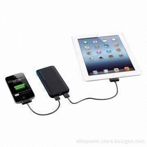 Portable Li-polymer Mobile Phone Batteries for iPhone, 5,000mAh, Dual USB Output for iPad, Samsung